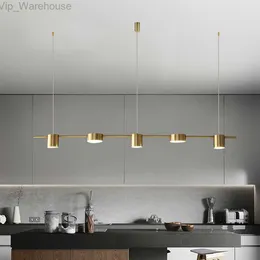 Lampada da tavolo a sospensione moderna nordica Lampadario a soffitto a LED Lampada a sospensione Minimalismo Soggiorno Sala da pranzo Lampade da cucina Oro nero HKD230825