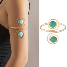 Bangle Turquoises mankiet ramion dla kobiet bransoletki armletowej dziewczyny prosta elastyczna letnia biżuteria