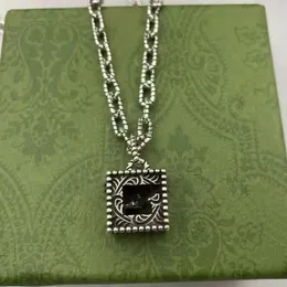 Projektant modny naszyjnik Choker 925 srebrna mosiężna mosiężna miedziana wisiorki Letklety luksusowe męskie damskie biżuteria