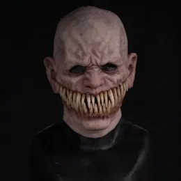 Parti masker vuxna skräck trick leksak skrämmande prop latex mask djävul ansikte täcker terror läskigt praktiskt skämt för halloween prank leksaker nya