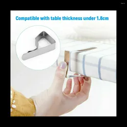 Table Cloth 50Pcs Stainless Steel Anti- Tablecloth Non- Securing Holder Wedding Camping Promenade Cover