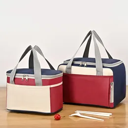 Custodie per borse per cosmetici Borsa termica termica di grande capacità Cerniera portatile Pranzo isolato Campeggio Picnic Contenitore per alimenti Scuola Bento Pouch 230823