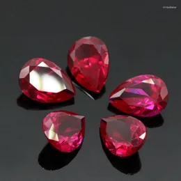 Lösa ädelstenar lyxiga ouppvärmda 15,0 cts naturliga gruvor 13x18mm Sri-Lanka Garnet Ruby Pigeon Röda päron klippt VVS-pärla för smycken Maikng