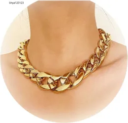 Dcfywl731 Women's Multi layered Thick Chain Necklace Exquisite Layered Neckchain Jewelry