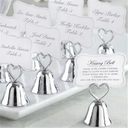 Inne imprezy imprezowe dostawy 20pcllot „Kissing Bell” Silver Gold Bell Place Place Holderpo Holder Table Dekoracja stołu ślubnego Favors 230824