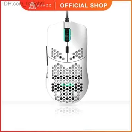 Ajazz AJ390 USB Wired RGB Gaming Ultralight Honeycomb Mouse 16000 DPIプログラム可能なゲームマウス用ラップトップQ230825