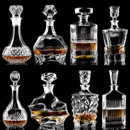 Bar Tools Glass Wine Bottle Whisky Decanter Alkohol Container Pourer Carafe Crystal Home Red 230824