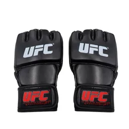 Luvas esportivas meio dedo boxe pu couro luta kick karate muay thai treinamento treino taekwondo protetor 230824