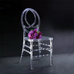 Çin Ticari Modern Düğün Salonu Otel Dekorasyonu Açık Akrilik Sandalye Plastik Yemek Ziyafet Tiffany Phoenix ve Chiavari Sandalyesi LL
