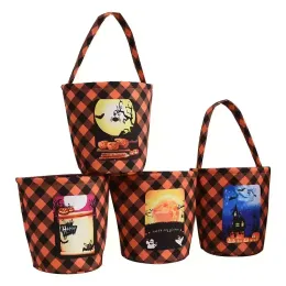 Stock Halloween Baskets Glowing Pumpkin Bags Children's Candy Bags Ghost Festival Bags Decorative Props NEW