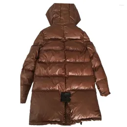 Casacos de Trench Femininos Parkas Raccoon Dog Imitação Grande Gola de Pele Engrossada Oversize Slim Down Jaqueta de Algodão Plus Comprimento Médio Manteau Femme