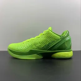 Mamba 6 Grinch Green Man Designer Running Basketball Shoes Outdoor Sports Trainers Sneakers Storlek Tillgänglig toppkvalitet med originalbox