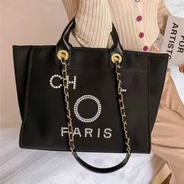 Bolso de playa de lona de lujo para mujer Bolsos de mano Mochilas grandes clásicas Capacidad Paquetes de cadena pequeños BF5H grande Ver 50% de descuento en outlet en línea