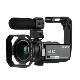 Kamery kamerowe kamera wideo 4K Profesjonalista dla blogerów Ordro AE8 IR NICIVE WIFI FILMADORA FULL HD Kamery cyfrowe YouTuber 230824