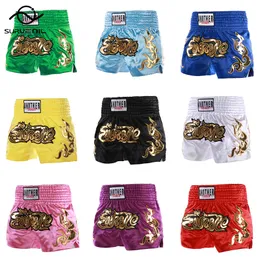 Boxing Trunks Muay Thai Kampf Shorts Atmungsaktive Kick Hosen Frauen Männer Kinder MMA Training Wettbewerb Spiel Sanda Grappling Kleidung 230824