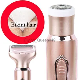 Professional 2 na 1 Kobiety Epilator Elektryczne goleń do włosów bezbolesna twarz Shaver Bikini Public Hair Trimmer Home Maszyna HKD230825