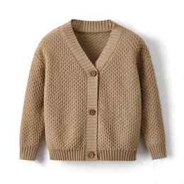 Pullover Kids Sweaters Childre Knitted Clothes Boys Girls Wool Knit Under TopsCardigan Baby Pants Brother Sister Mathcing Clothes 230825