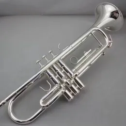 Tromba professionale in si bemolle argento di fascia alta, interamente in argento, realizzata con una sensazione confortevole e un suono di alta qualità. Strumento jazz a tromba