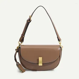 Evening Bags Formeki Real Leather Women Bag 2023 Trend Casual Ladies Female Shoulder Korean Style Saddle