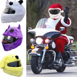 Cycling Caps Santa Helmet Claus Xmas Motorcycle Helmets Cover Creative Protection Covers Merry Christmas Decor