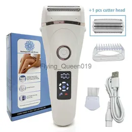 Epilatore elettrico indolore ricaricabile USB per depilazione barba Macchine da barba per donna Trimmer portatile per capelli femminile LCD HKD230825