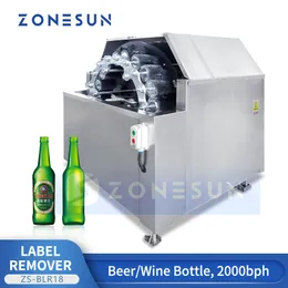 ZONESUN ZS-BLR18 Bottle Label Remover Machine Wine Beer How To Remove Labels From Bottles Taking Off Stickers Equipment