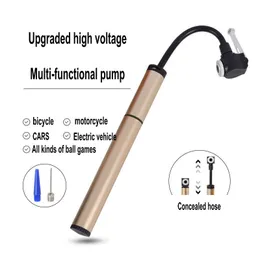 Bike Pumps Inflator Retractable Air Cylinder Bicycle Aluminum Alloy Mini High Pressure Portable Pump Mountain Bike Road Car Balloon 230824