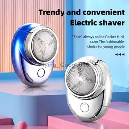 Mini Electric Shaver для мужского кармана размер размер, вымываемая портативная переносная беспроводная тренд -нож для ножного лица борода бритва триммер HKD230825
