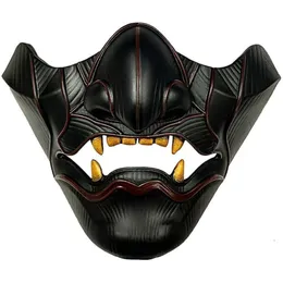 Маски для вечеринок Tsushima Mask Cosplay Jin Sakai Gosaku Samurai Knight Ghost Half Face Same Helme Halloween Masquerade Party Headwear 230824
