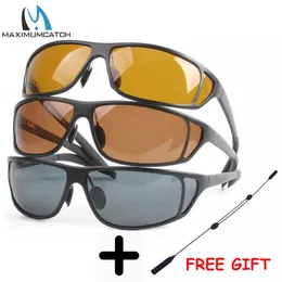Óculos de sol Maximumcatch Metal Frame Pesca com mosca óculos de sol polarizados marrom amarelo e cinza para escolher óculos de sol de pesca 230824