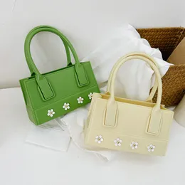 23 neue Mode Kleine Blume PVC Totes 5A Qualität Frauen Große Kapazität Einfarbig Kosmetik Taschen Luxus Designer Dame Handtaschen