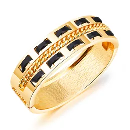 5A wysokiej jakości złocie miedziane bransoletki projektanta moda prostota srebrna prosta szerokie płyty otwierające urok bransoletka luksusowa biżuteria bransoletki 2 kolory
