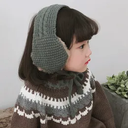 Ear Muff Knitted Earmuffs or Snood for Children Windproof Earmuff Boys Girls Warm Soft Winter Thickened Baby bib 230824