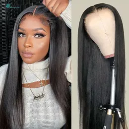 13x6 HD Lace Frontal Wig Bone Straight Glueless Preplucked Human Wigs Ready To Go Brazilian 5x5 Closure Wig for Women