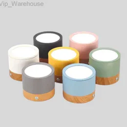 Ściągacza Downa LED 7W 10W 12W 15W 18W 18 W Macaroon Macaroon Sufit Nordic Drewno Ziarna Lobby Lobby Sypialnia HKD230825