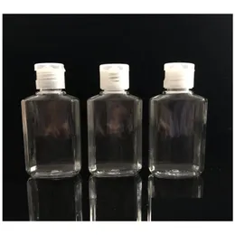 Förpackningsflaskor grossist 60 ml tom hand sanitizer gel flaska tvål vätska klara pressade husdjur sub resor droppe leverans kontor skola otmbv