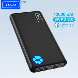 INIU POWER BANK 10000MAH 빠른 충전 5V/3A USB C PD 3 출력 휴대용 슬림 배터리 팩 iPhone Samsung Google iPad 태블릿 Q230826
