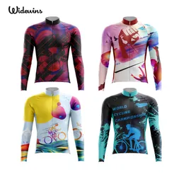 Camisas de ciclismo Tops Bicicleta de verano Manga larga Prueba ultravioleta Transpirable Ajuste ajustado Jersey Traje Ropa con bolsillo Montaña 230825