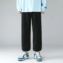 Calças masculinas outono casual solto esportes rua cor sólida calças estilo harajuku unissex sweatpants pantalones