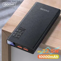QOOVI Power Bank 10000 мАч PD 20 Вт Быстрая зарядка Powerbank Внешнее зарядное устройство для 13 Pro P40 PoverBank Q230826