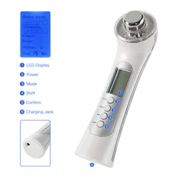 Ansiktsvårdsenheter 5 i 1 Ultrasonic Beauty Machine Nano P On Therapy Massager Skin Anti Aging White 230825