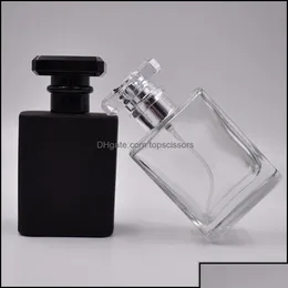 Na butelkę przenośną do sprayu 50 ml puste fiolki czarne przezroczyste z pompką mgły rozpylający Atomizer RRD3044 DREAVE DELIVE DH5NV