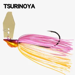 Приманки заманивают Tsurinoya chatterbait blad jigs 11g 14g вибрирующая рыбацкая приманка резиновая жесткая бурость бас -игра Buzzbaits Джиг трейлер снаряд 230825