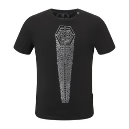 Gorący tygrys Phillip Plain Men T Shirt Designer Pp Skull Diamond T-shirt krótkie rękawowe niedźwiedzie marka koszulka wysokiej jakości czaszki t-koszulki pp2137