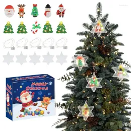 Dekoracje świąteczne Ozdoby drzewne ustawione na domowe wystrój płatka śniegu Stwórz ciepłe i trwałe wspomnienia