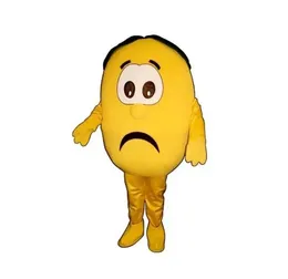 High quality unhappy Sour lemon Mascot Costume Halloween Christmas Cartoon Character Outfits Suit Advertising Leaflets Clothings Carnival Unisex Adults Outfit