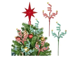 Nya julgrandekorationer ullklockor lockiga trädpinnar ornament för hemmakontorets festdekor 826