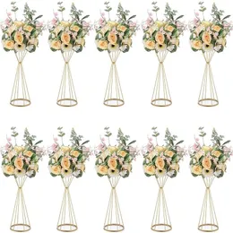 Andra evenemangsfestleveranser 70 cm50cm Flower Vases Gold White Stands Metal Road Lead Wedding Centerpiece Flowers Rack för dekoration 230825
