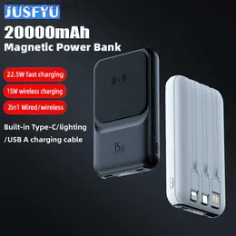20000mAh Magnetic Power Bank PD20W 15W Wireless Fast Charging Portable External MacSafe Auxiliary Battery For iPhone Cell Phone Q230826