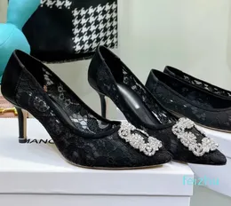 Tasarımcı Stiletto Heels Konforlu Kadın Ayakkabıları Çok Molor Ağ Joker Kapalı Elastik Grup Partisi Pointy